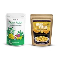 Agar Agar Powder 4oz with One Vegan Cheese Powder 6oz