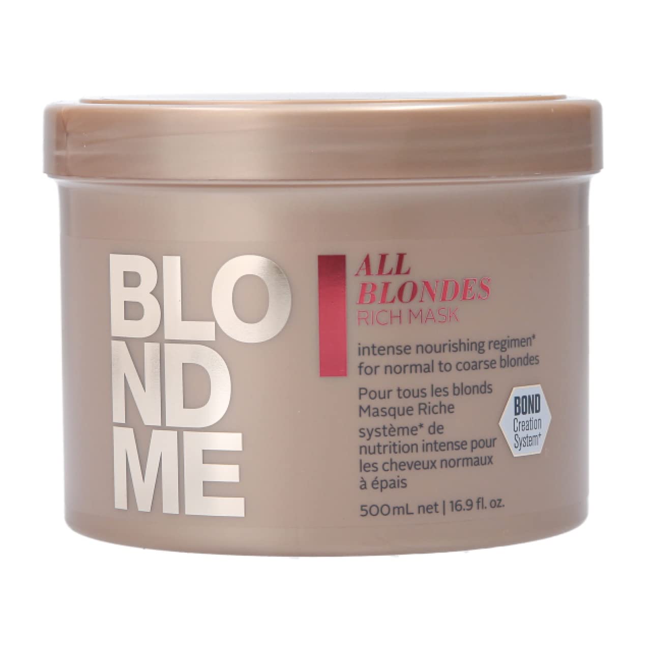 BlondMe All Blondes Rich Mask – Deep Conditioning Bond Restoring Hair Treatment - Smoothing and Nourishing for Normal to Coarse Color Treated and Natural Blonde Hair, 500 ml
