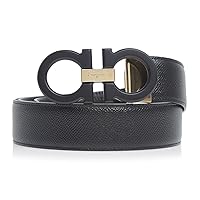 Salvatore Ferragamo Men's Gancini Buckle Leather Belt (46 US/115 EU)
