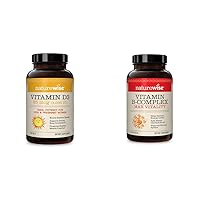 Vitamin D3 1000iu and Vitamin B Complex for Cellular Energy, Mental Clarity, Immune & Muscle Support - 360 Count