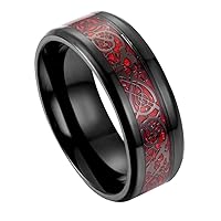 1Pc personality ring Tungsten Carbide Rings womens carbon fiber carbon fiber mens ring tungsten carbon fiber ring Wedding Band Titanium Ring plain band ring to rotate ip restless
