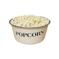 Popcorn Bowl, GSL82, Vintage, White, Retro Styled REPRODUCTION of old-time bowl with old-time Blemishes and Distressed Touches throughout