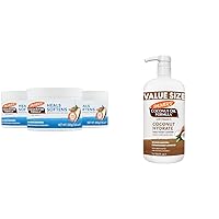 Palmer's Cocoa Butter Formula Daily Skin Therapy, Solid, 7.25 Ounces (Pack of 3) Coconut Oil Formula Body Lotion, 33.8 Fl Oz (Pack of 1) Bundle