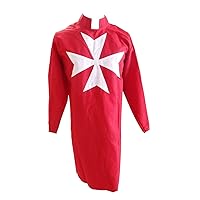 Masonic Knight Malta Tunic Red with (8 pointed) Maltese Cross