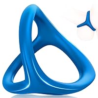 Silicone Penis Ring for Men, Adorime 3 in 1 Ultra Soft Stretchy Cock Ring, Sex Toy for Men,Blue