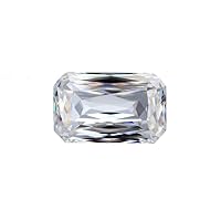Loose Moissanite 1 Carat, Real Colorless Moissanite Diamond, VVS1 Clarity, Emerald Criss Cut Brilliant Gemstone for Making Engagement/Wedding/Ring/Jewelry/Pendant/Earrings Handmade