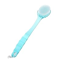 Body Bath Shower Back Brush Massager Spa Scrubber Long Handle with Super Soft Bristles Back Scrubber Wholesome Dry Skin Bath Brush (Blue)