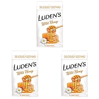 Ludens Deliciously Soothing Throat Drops, Wild Honey Flavor, 30 Count (Pack of 3)