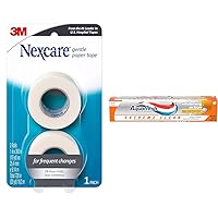 Nexcare Gentle Paper Tape 2 Rolls and Aquafresh Extreme Clean Whitening Toothpaste 5.6 Ounce