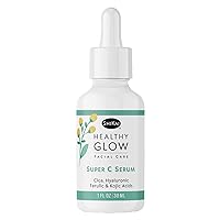 Healthy Glow Super C Face Serum (1 oz) | Vitamin C, E & Hyaluronic Acid for Brighter, More Even Skin Tone | Nourish & Hydrate Dry Skin