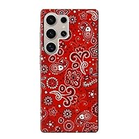 jjphonecase R3354 Red Classic Bandana Case Cover for Samsung Galaxy S24 Ultra