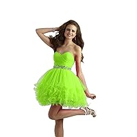 Women's Off Shoulder Tulle Homecoming Dress Heart Collar A Line Prom Party Gowns