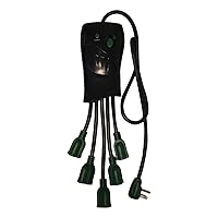 GoGreen Power (GG-5OCT) 5 Outlet Surge Protector, Black