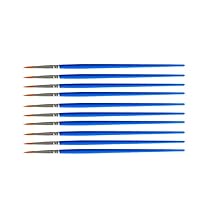 10 Pieces/Set of Brushes Short-Handled Oil Brush Oil Acrylic Watercolor Detail Painting (Color : Black, Size : As Shown)