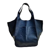 Retro Faux Leather Tote Bag for Women Soft Tote Shoulder Bag Women's Tote Handbags Large Capacity Purse Shopping