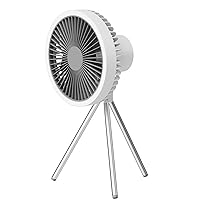 Ceiling Fan, 10000Mah Portable Fan Mini Small Fan with Tripod Flexible Stand Personal Cooling Fan for Bedroom Rechargeable LED Fan