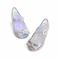 KIDSUN Toddler Girls Jelly Sandals Closed Toe Water Beach Summer Shoes Soft Rubber Sole Mary Jane Dress Shoes Princess Flat
