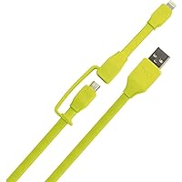 Tylt Syncable-Duo Lightning/Micro USB Charge and Sync Cable - 3.3ft/1m (Green)