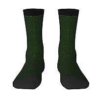 Hunter Green Floral Petals Pattern Print Socks Tube Socks Adult Stocking Sports Socks Are Soft,Stocking Comfortable
