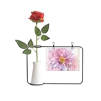 Pink Watercolor Chrysanthemum Flower Plant Artificial Rose Flower Hanging Vases Decoration Bottle