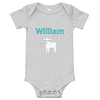 William Personalized Baby Short Sleeve One Piece