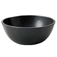 TAMAKI T-961216 Combine Bowl L Black Diameter 7.2 inches (18.3 cm) x Height 2.8 inches (7 cm) Household Dishwasher Safe Pottery Monotone Round Shape