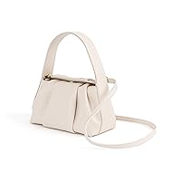 LEAFICS Soft Cloud Top Handle Bag for Women Genuine Leather Satchel Handbag Purse Crossbody Shoulder Bag with Magnetic Closure