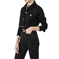 Women’s Black Genuine Suede Leather Jacket Classic Spring Winter Wear Leather Trucker Coat