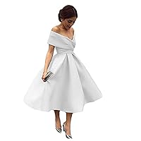 Tsbridal Women V Neck Bridesmaid Dresses Pockets Off Shoulder Wedding Party Dress
