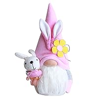 Easter Decorations,Easter Bunny Gnome and Flower Easter Decoration Ornament Gift Easter Deals Clearance Cheap Stuff Under 4 Dollar Amazon Coupons Promo Codes Easter Gifts Bulk