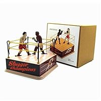 Spring Wind-up Tin Toy, Funny Boxing Players Adult Collection Toy, Novelty Birthday Gift Home Party Decoration