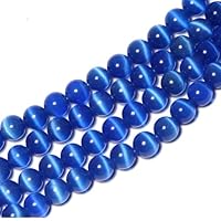 4mm Round Ocean Blue Cat Eye Beads Strand 15 Inches Jewelry Making Beads