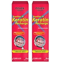 Novex Keratin Recharge Leave In Conditioner 2 pack - Reconstructive Keratin, Frizz control & Damage Repair