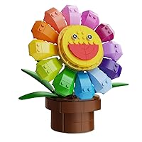 Sunflower Building Block with Replaceable Expression Faces - Compatible with Lego Idea Creative and Cute Toy Building Set for Kids Boys and Girls 6+(429 PCS+)