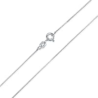 Bling Jewelry Basic Simple Ultra Thin 1MM Nickel-Free Gold Plated .925 Sterling Silver Box Chain Necklace For Women Teen Made in Italy 14 16 18 20 Inch