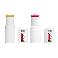 BOOM! by Cindy Joseph Cosmetics Boomstick Glo & Peony Pink - Buildable Lip & Cheek Tint Makeup Sticks - Moisturizer Stick & Subtle Pink Shine