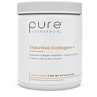 Pure Therapro Rx TriActive Collagen Plus, Collagen Powder for Hair, Skin, Nails, Bones & Joints, Hydrolyzed Collagen Powder w/ Patented Peptides, Unflavored Multi Collagen Protein Powder, 30 Servings
