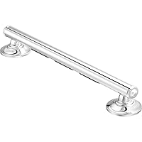 Moen LR8724D1GCH Home Care 24-Inch Designer Bath Safety Bathroom Grab Bar with Curled Grip, Stainless