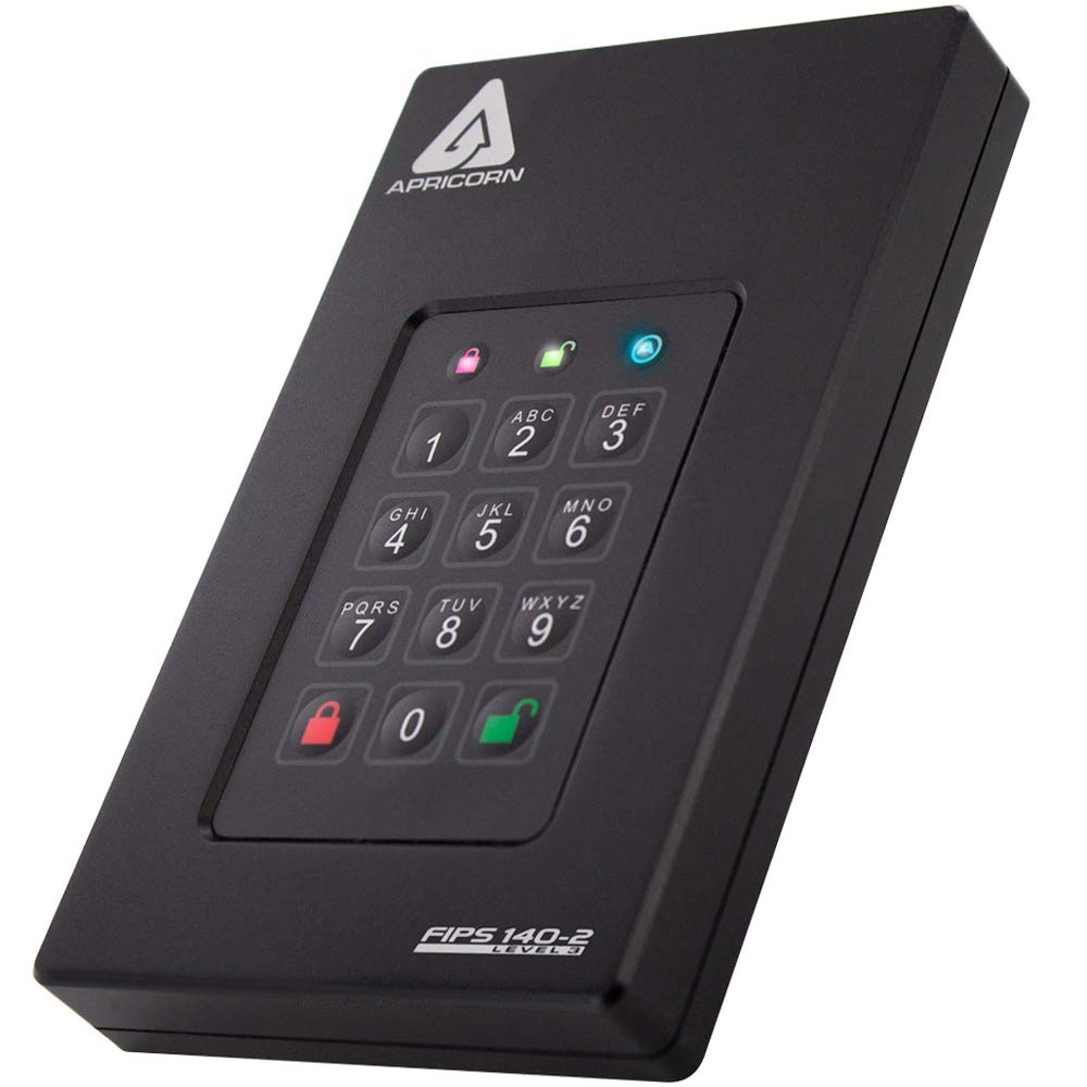 Apricorn 500GB Aegis Fortress L3- FIPS Level 3 Validated USB 3.0 Hardware Encrypted Portable Drive (AFL3-500)