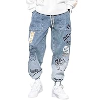 Spring Autumn Streetwear Baggy Jeans Men Korean Denim Cargo Jean Pants Baggy Harem Jean Trousers Male