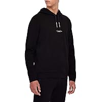 A｜X ARMANI EXCHANGE Men's Pull-Over Hooded Sweatshirt with Front Back Logo