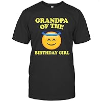 Grandpa of The Birthday Girl Angel Emoji T Shirt Gift