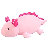 SQEQE Weighted Axolotl Plush Toy, Pink Axolotl Stuffed Animals Cute Axolotl Plush Pillow, Cute Weighted Stuffed Animals Gifts for Girls & Boys Age 3-12 (23.6