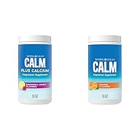 Natural Vitality Calm, Magnesium Citrate & Calcium Supplement, Drink Mix Powder & Calm, Magnesium Citrate Supplement, Anti-Stress Drink Mix Powder, Gluten Free