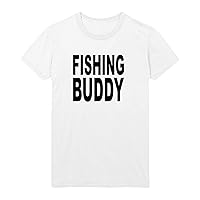 Fishing Buddy Fish Camping Hobby D68 White Unisex Adult Tshirt Shirt 2XL White