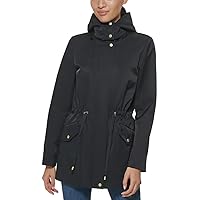 Cole Haan Womens Adjustable Rain Short Coat