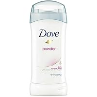 Dove Invisible Solid Deodorant, Powder - 2.6 Ounce (Pack of 3)