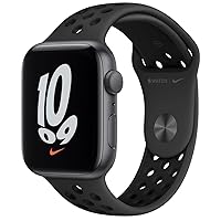 Apple Watch Nike SE, (GPS, 44mm) Space Gray Aluminum Case with Anthracite/Black Nike Sport Band (Renewed)