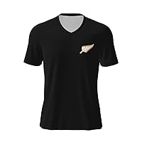 New Zealand Maori Fern T-Shirts Men's Casual Shirt V-Neck Short Sleeve Shirt