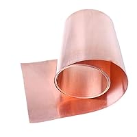 GOONSDS 99.9% Pure Copper Foil Sheet Thin Cu Metal Foil Roll,Pure Copper Strip Length 1m, Width 300mm,Thickness 0.1mm